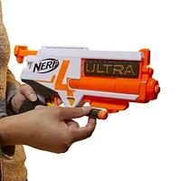 Nerf Ultra Four Dart Blaster -- 4 Nerf Ultra Darts, Single-Shot Blasting, 2-Dart Storage -- Compatible Only with Nerf Ultra Darts