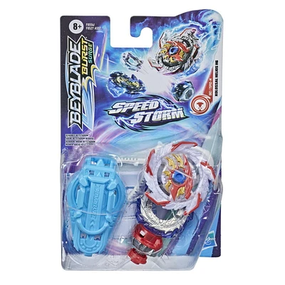 Beyblade Burst Surge, Trousse de départ toupie de compétition Speedstorm Kolossal Helios H6 de type équilibre et lanceur, jouet pour enfants