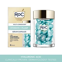 RoC Skincare - Multi Correxion®️ - Sérum en Capsules + 3 %  Complexe d'acide hyaluronique à 3 % Hydrater + Repulper (10,5 ml)