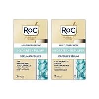 RoC Skincare - Multi Correxion®️ - Sérum en Capsules + 3 %  Complexe d'acide hyaluronique à 3 % Hydrater + Repulper (10,5 ml)