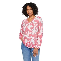 Chemise imprimée avec manches roulées Iyla pour femmes Tailles P-TTG