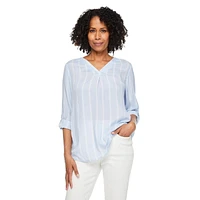 Chemise imprimée avec manches roulées Iyla pour femmes Tailles P-TTG