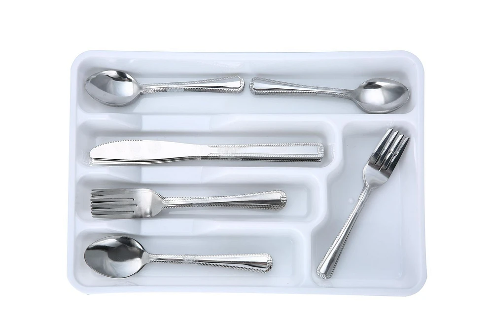 Mainstays 48 piece Flatware set with Organizer - lace