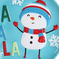 Holiday Time Snowman Appetizer Plate