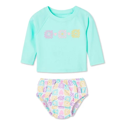 George Baby Girls' Swim Diaper 2-Piece Set