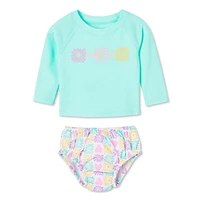 George Baby Girls' Swim Diaper 2-Piece Set