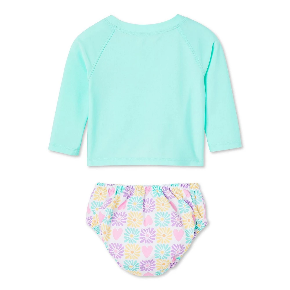 George Baby Girls' Swim Diaper 2-Piece Set