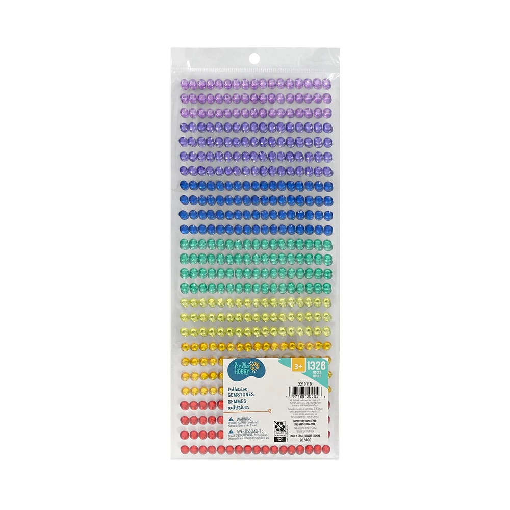 Hello Hobby Multicolor Round Gemstones 6mm 1326 Piece