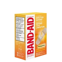 Pansement adhésifs de marque Band-Aid avec onguent antibiotique Polysporin, pour le soin des plaies et les premiers soins, boîte de 20 pansements assortis 20 u