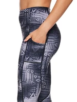 Reebok Women's Everyday Highrise 7/8 Printed Legging With Pockets 25" Inseam