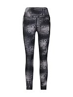 Reebok Women's Everyday Highrise 7/8 Printed Legging With Pockets 25" Inseam