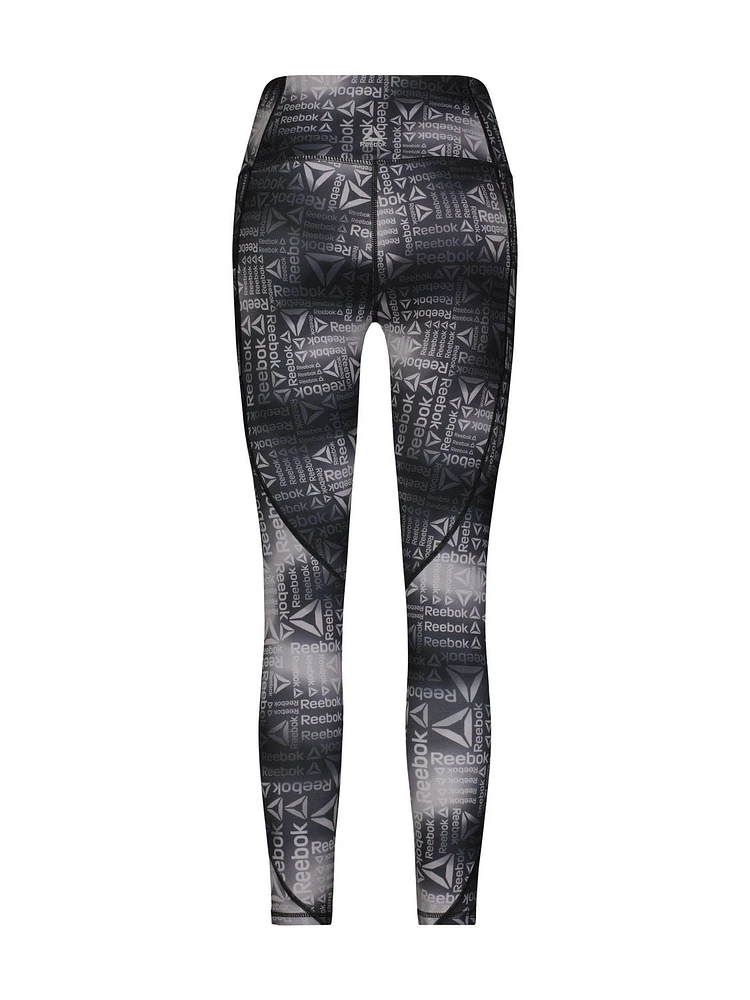 Reebok Women's Everyday Highrise 7/8 Printed Legging With Pockets 25" Inseam