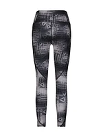Reebok Women's Everyday Highrise 7/8 Printed Legging With Pockets 25" Inseam