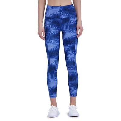 Reebok Women's Everyday Highrise 7/8 Printed Legging With Pockets 25" Inseam