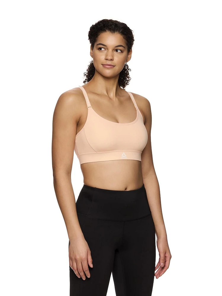 Reebok Women's Low Impact Favorite Racerback Sports Bra with Removable Cups