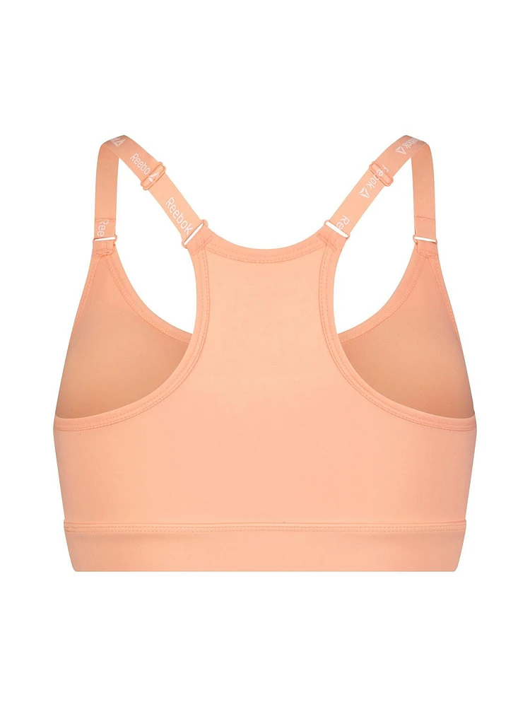 Reebok Women's Low Impact Favorite Racerback Sports Bra with Removable Cups