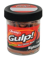 Berkley GENC6-NAT Gulp! Extruded Nightcrawler, 6", Large Jar, Natural, Outfishes live bloodworms. 6". 8 mini pack.