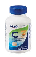 Equate Vitamine C 500 mg Arome Orange Acidulee 150 Comprimes