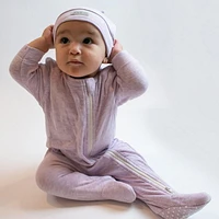 Juddlies Designs - Newborn, Baby, Toddler - Breathe-Eze Collection Sleeper - Cotton - Lavender Fleck