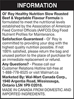 Ol' Roy Healthy Nutrition Roasted Beef Flavour Dry Dog Food, 20 kg