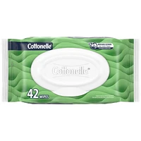 Cottonelle GentlePlus Flushable Wet Wipes with Aloe & Vitamin E, 1 Flip-Top Pack, 42 Wipes Per Pack, COTT FW 42