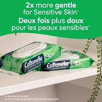 Cottonelle GentlePlus Flushable Wet Wipes with Aloe & Vitamin E, 1 Flip-Top Pack, 42 Wipes Per Pack, COTT FW 42