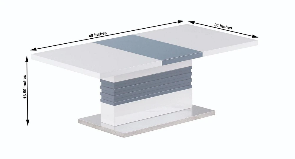 Canadian Maxwell Coffee Table White and Grey