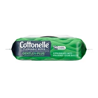 Cottonelle GentlePlus Flushable Wet Wipes with Aloe & Vitamin E, 1 Flip-Top Pack, 42 Wipes Per Pack, COTT FW 42