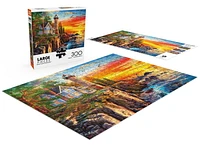 Buffalo Games - Large Pieces - Rocky Cliff Lighthouse - 300 Piece Jigsaw Puzzle