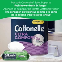 Cottonelle GentlePlus Flushable Wet Wipes with Aloe & Vitamin E, 1 Flip-Top Pack, 42 Wipes Per Pack, COTT FW 42