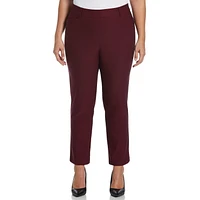 Rafaella Pantalon habillé à jambe droite grande taille pour femme
