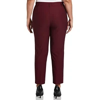 Rafaella Pantalon habillé à jambe droite grande taille pour femme