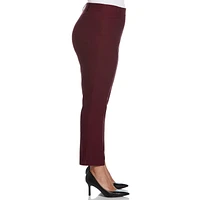 Rafaella Pantalon habillé à jambe droite grande taille pour femme