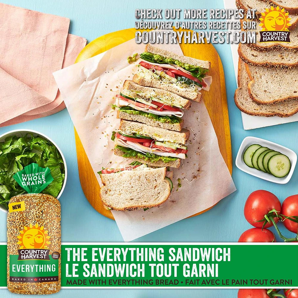 Country Harvest Everything Sliced Bread, 600 g