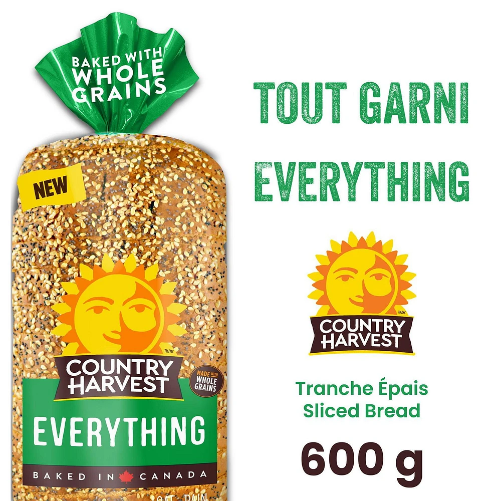 Country Harvest Everything Sliced Bread, 600 g