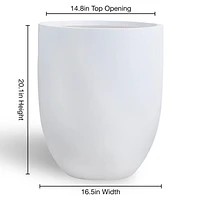 Landon White Large Planter, 20.1"