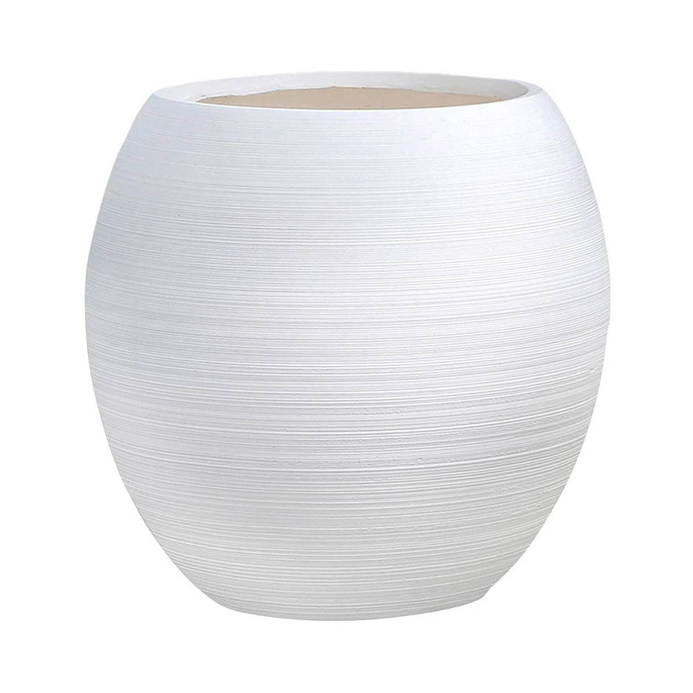 White Barolo Extra-Large Planter, 21.4"