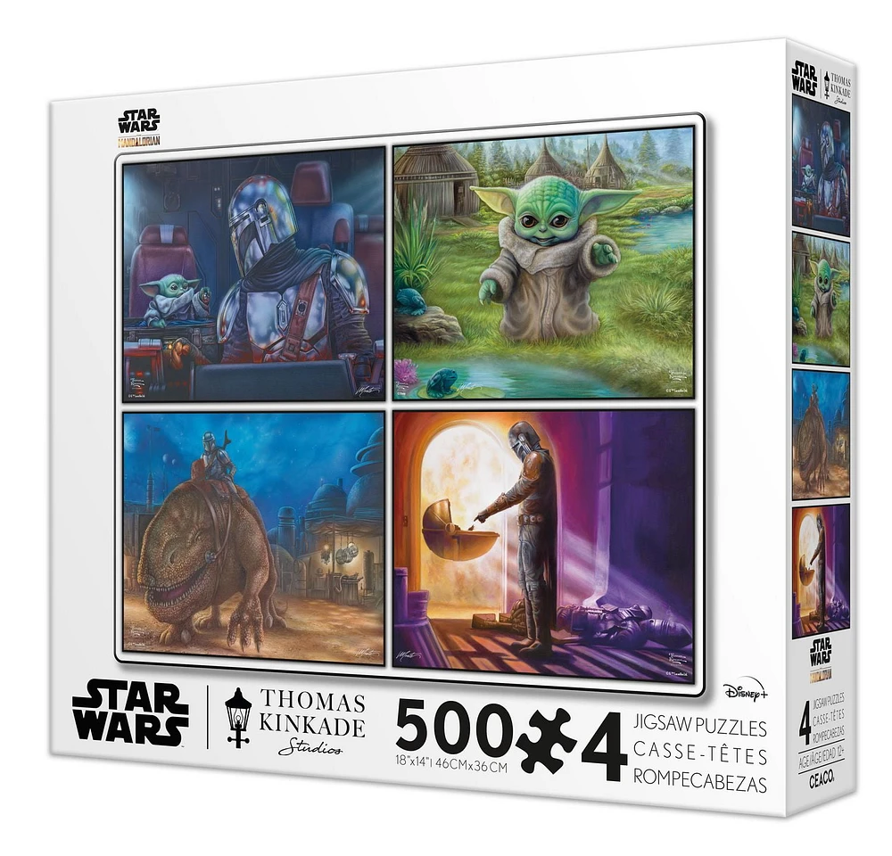 THOMAS KINKADE STAR WARS MANDALORIAN - MULTIPACK - 4 IN 1 PUZZLES