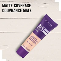 Rimmel Stay Matte Foundation, lightweight, silky formula, light liquid mousse and anti-pollution complex, 24H wear, 100% Cruelty-Free, Fresh & natural matte finish