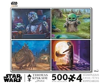 THOMAS KINKADE STAR WARS MANDALORIAN - MULTIPACK - 4 IN 1 PUZZLES