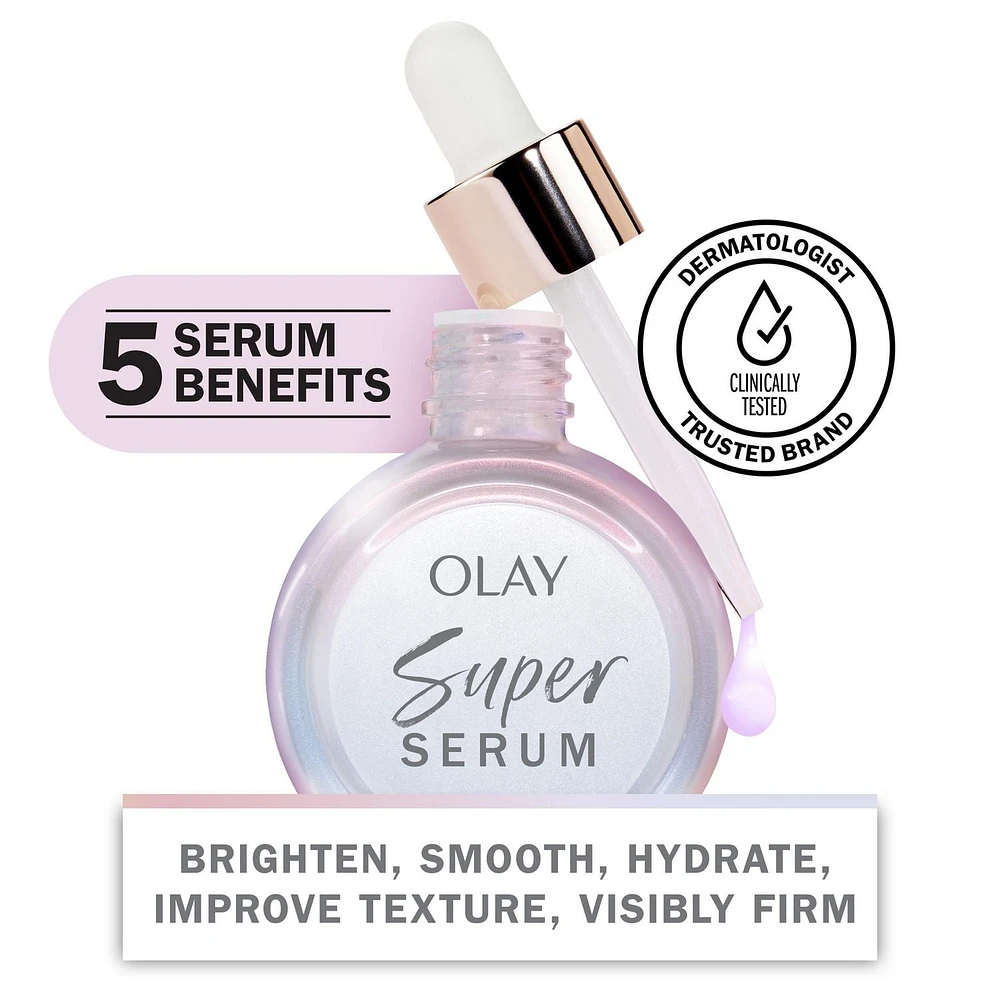 Super sérum Olay avec niacinamide, vitamine C, peptide de collagène, vitamine E et acide alpha-hydroxylé (AHA) 30 ml