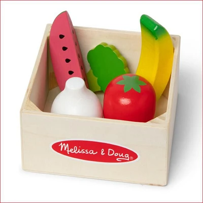 Melissa & Doug Groupes d'aliments en bois Play Set - Produce Ensemble d’aliments M&D