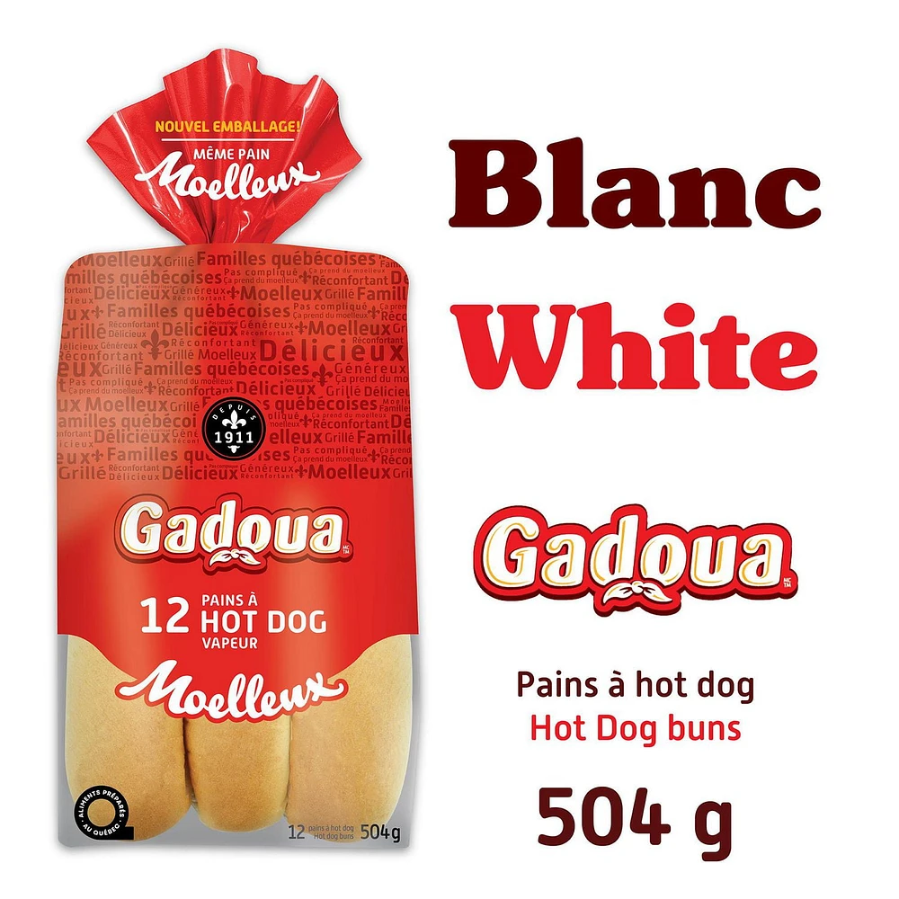 Gadoua Hot Dog Buns, 504 g