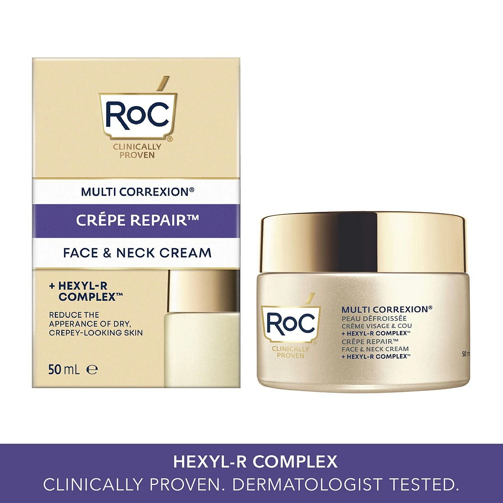 RoC Skincare - Multi Correxion®️ - Crepe Repair Face & Neck Cream + Hexyl-R Complex (50ml), RoC Skincare