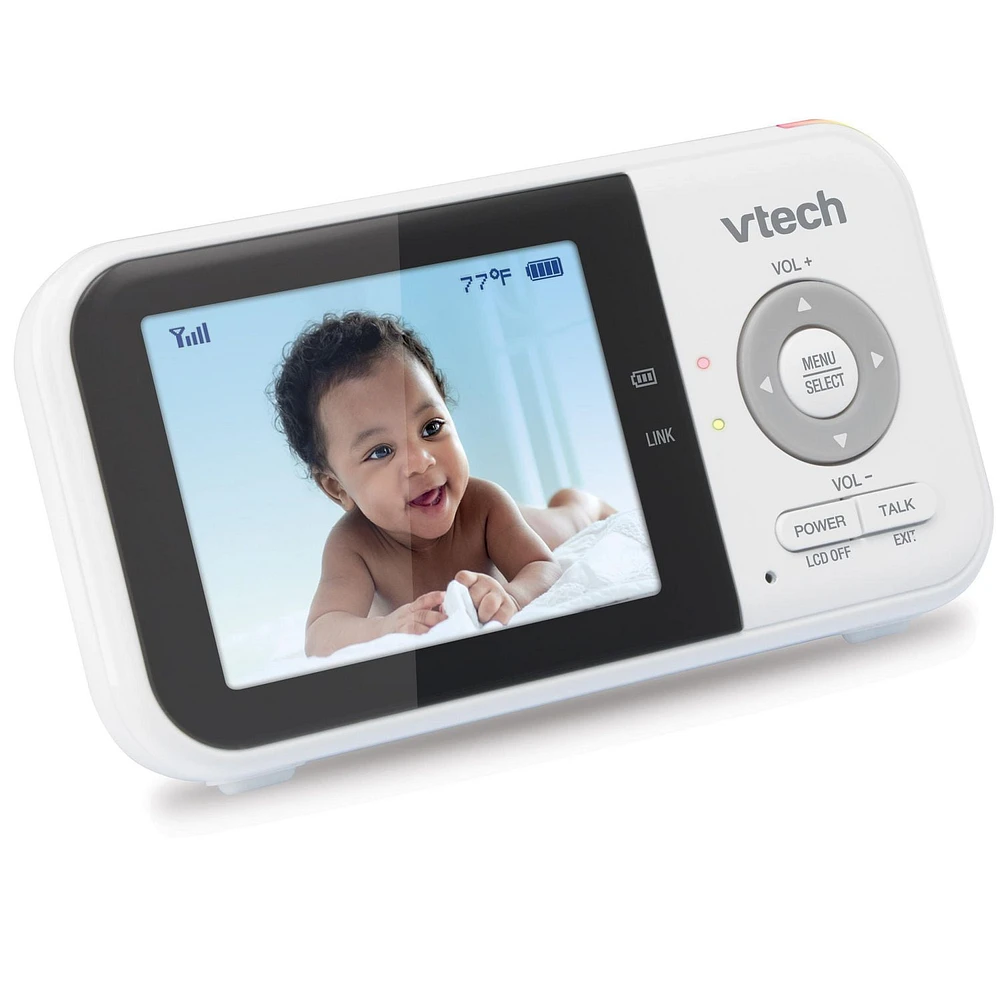 VTech VM3254 2.8” Digital Video Baby Monitor with Night Light, White, VM3254