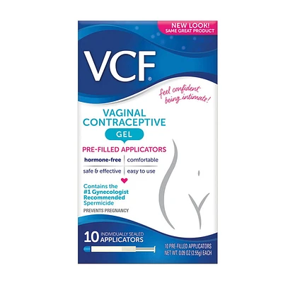 VCF Vaginal Contraceptive Gel, 10 Count