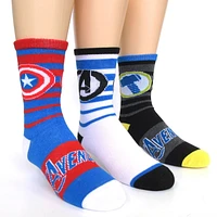 Avengers Boys' Crew Socks, Pack of 3