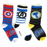 Avengers Boys' Crew Socks, Pack of 3