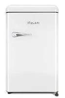 Epic 4.3 cu.ft. White Retro Compact Refrigerator