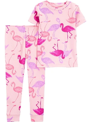 Carter's Child of Mine 2pc Cotton PJ - Flamingo